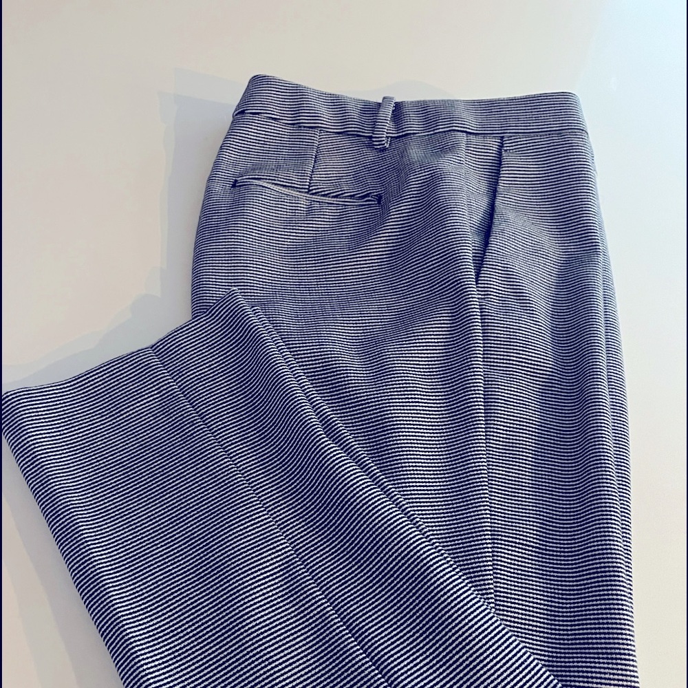 Ann Taylor Ankle Pants - Navy/white